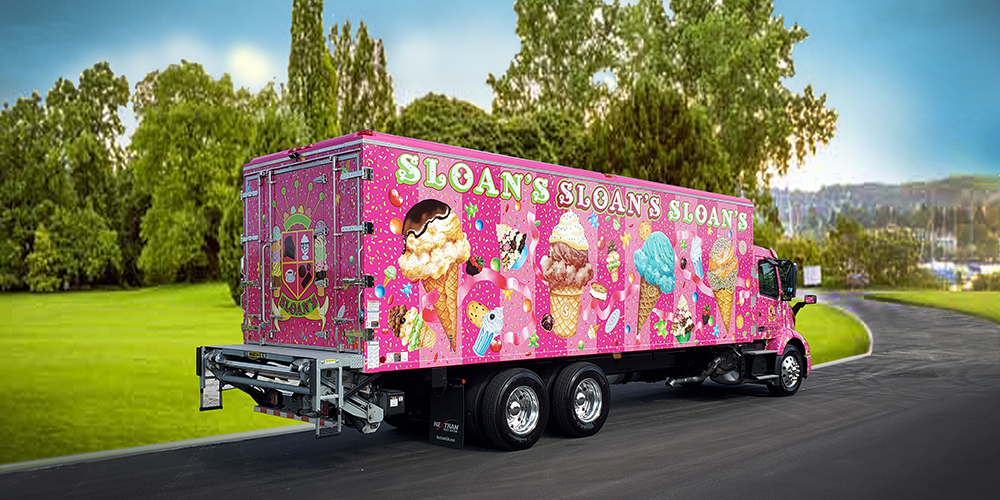 Sloan's emissions-free, multi-temp truck body.