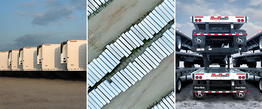 reefer trailers, stock yard, flatbed trailers